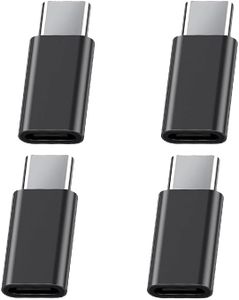 4Pack Micro USB to USB C Adapter, USB Micro Female to USB c Male Type C Compatible with Samsung Galaxy S23 S22 S21 Plus Ultra, Google Pixel 7a 7 6a 6, Microusb to USB-c Micro to c Fast Charging