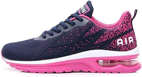 GANNOU Women's Air Athletic Running Shoes Fashion Sport Gym Jogging Tennis Fitness Sneaker Violet 9.5 B(M) US