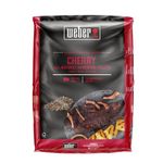 Weber Cherry Hardwood Pellets/Natural Cherry Wood for Pellet Barbecues with Subtle, Fruity, Sweet, Smoky Flavour, No Fillers, Great for Low & Slow Cooking, 8 kg Bag