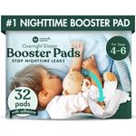 Naturally Nature Overnight Diaper Doubler Booster Pads with Adhesive for Pull-on & Regular Diapers | Nighttime Leak Protection for Heavy Wetters and Active Sleepers for Boys & Girls