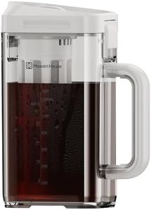 Maestri House Compact Cold Brew Coffee Maker, 40oz Iced Tea and Coffee Maker Brewer Space Saving Tritan Pitcher, 350 Mesh Filter, 100% Leak-Proof