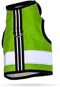 Kitty Holster - Reflective Cat Harness, High-Visibility Harness for Cats for Daytime and Nighttime, Secure Cat Vest for Walking and Travelling, Breathable and Washable Cotton, XL, Loud Lime