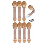 KIDS STATION™ Furniture Safety Locks for Kids, Pack of 8, Beige Locks, Made in India Child Safety Locks for Drawer, Cabinet, Cupboard, Baby Proofing Product, Strong Adhesive Safety Lock