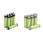 Amazon Basics AAA Rechargeable Batteries, Pre-charged - Pack of 8 (Appearance may vary) & AA High-Capacity Rechargeable Batteries, Pre-charged - Pack of 8 (Appearance may vary)