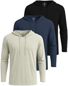 3 Pack: Men’s Cotton Lightweight Hoodie Long Sleeve Hooded T Shirt Sweatshirt French Terry Casual Performance Active Athletic Workout Gym Quick Dry Fit Jersey Pullover UPF 50 Outdoor-Set 7,M