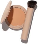 No Makeup Makeup Foundation + Brush Duo, Cream-Balm Formula Conceals, Corrects and Camouflages with Skin-Tone Adaptive Flexshade Technology, Buildable, Long-Lasting, Cruelty-Free, Vegan, Light Medium