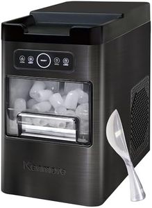 Kenmore Front-Load Countertop Ice Maker | Fits Under Cabinets | 11.7 kg/24hrs & 9 Ice Cubes in 6 Min | Large Or Small Ice Pellets | One-Touch Self-Clean | Portable Ice Machine | Stainless Steel
