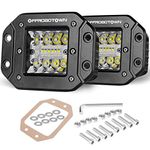 OFFROADTOWN 2pcs Flush Mount LED Pods 5'' 78W Driving Lights LED Work Light LED Light Bar Super Bright Fog Lights Off Road Lights for Truck SUV Boat 4x4 Grill Mount, 3 Years Warranty