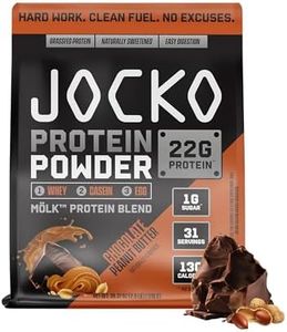 Jocko Mölk Whey Protein Powder 22g Sugar Free Monk Fruit Blend - Muscle Recovery & Growth, Packaging May Vary (31 Servings, Chocolate Peanut Butter)