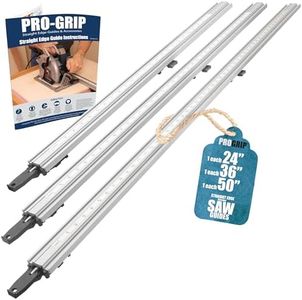 ProGrip Aluminum Straight Edge Clamp Set of 3-24" 36" 50" | Ideal for Cutting Large Sheets of Plywood & Dado Slots | Circular Saw Straight Edge Guide Clamps | Precision Straight Edge Saw Guide