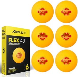 Boldfit Table Tennis Balls High Performance TT Balls for Match TTBall 40+ for Professional TT Balls 3Star Ping Pong Ball for Kids & Adults Training 3 Star ABS Plastic Table Tennis Ball Orange 6Pcs