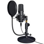 MAONO USB Microphone Kit 192kHz/24Bit AU-A04T PC Condenser Podcast Streaming Cardioid Professional Mic Plug & Play for Computer, YouTube, Gaming, Recording