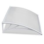 Yaheetech Door Canopy Outdoor, Rain Awning, Window Garden Canopy, Patio Porch Shelter, Front/Back Door Cover, 120X80cm, White