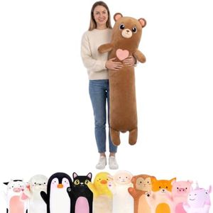 Cuddle Paws Bear Plush Body Pillow for Kids, Hugging Toy, Large, 47 Inches