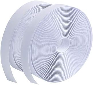 LLPT Hook and Loop Tape 3/4 Inch x 23 Feet Heavy Duty Adhesive Industrial Strength Hook Loop Strip Mounting Tape for Indoor and Outdoor White (HTW030)