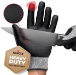 NoCry Professional Cut Resistant Work Gloves for Men and Women with Firm Grip and Waterproof Palms — Cut Resistant Gloves with Touchscreen Tips & Reinforced Thumb — Cutting Gloves or Anti Cut Gloves