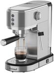 Espresso Machine with Milk Frother,Stainless Steel Espresso Maker, 20 Bar Espressoe Machine with 41oz Removable Water Tank,Small Espresso Machines for Latte,Cappuccino,1350W