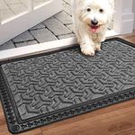 Amazelo Cart Floor Mat - Polypropylene Anti Slip DoorMat for Home Entrance, Mat for Bedroom, Rubber Backing Indoor Outdoor Mats for Floor, Living Room, Bathroom & Office Use (60X40 cm, Grey)