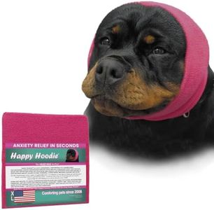 Happy Hoodie The Original Dog & Cat Calming Band - American Brand - Anxiety Relief/Noise Protection-Grooming-Thunder-Fireworks (X-Large, Pink) - Since 2008