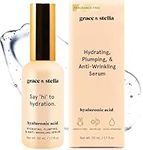 grace & stella Award Winning Hyaluronic Acid Serum (50ml), Anti-Aging Serum with Hydrating and Brightening Properties, Vegan and Paraben-Free