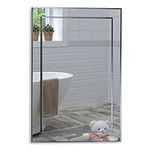 Neue Design Mood Rectangular Bathroom Mirror Wall Mounted, Double Layer of Glass, Modern & Stylish with Contemporary Bevelled Edges (70cm x 50cm)