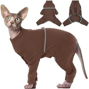 Hjyokuso Ropa para Gatos, Ropa Gato Sphynx Verano Invierno, Suéteres Suaves y Transpirables Jersey Gato, Jersey Gato Esfinge, Pijama De Gato De Cuatro Patas para Cornish Rex, Devon Rex y Peterbald