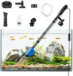 HEKIWAY Fish Tank Cleaner,Electric Aquarium Gravel Cleaner, 6 in 1 Fish Tank Cleaning Kit,32W Automatic Aquarium Vacuum Gravel Cleaner Set for Change Water Wash Sand Water Filter and Water Circulation