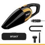 Dylect Car Vacuum Cleaner: 120W&5500Pa Strong Suction,Washable Hepa Steel Filter,Copper Motor with Aluminium Fan,Compact&Lightweight for Dry Use,Sleek Mirror Body,14.7Ft Long Cable,0.5 Liter