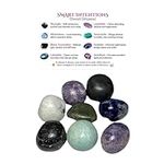 Sweet Dreams Crystals & Gemstones - Set of 8 Medium Sized Healing Crystals, Healing Gemstones - Shungite Moonstone Black Tourmaline Amazonite Sodalite Labradorite Amethyst Lepidolite