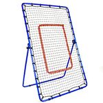 DRM Baseball Rebound Net - Bigger Baseball Pitching Net - Baseball Softball Rebounder - Rebound Trainer for Kids and Adults - Pitcher Throwing Practice Trainer (Red)