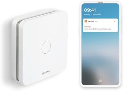 Netatmo - Smarter Kohlenmonoxidmelder, WLAN, 10-Jahres-Batterie, 85 dB Alarm, Selbsttest-Funktion, kein Smart-Home-System nötig, Zertifizierungen EN 50291 und NF, NCO-DE