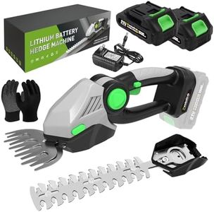 Cordless Hedge Trimmer -2 in 1 Handheld Hedge Shrub Trimmer&Grass Cutter, Lightweight & Quiet Electric Garden Tool with 1.5Ah Battery, Low Vibration for Effortless Trimming