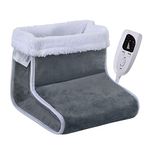 Volenx Foot Warmer, Electric Heating Pad for Feet, with Removable Sherpa-Lining, Adjustable 6 Temperature Settings and 4 Timer Settings