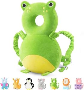 JunNeng Baby Head Protector Backpack, Toddler Walking Fall Head Protection, Green Frog