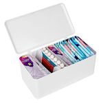 ChengFu pad and tampon organizer for bathroom,Sanitary Napkin Holder, Pad and Tampon Organizer for Period, Sanitary Napkin Storage Container, White