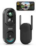 BOTSLAB 5MP Video Doorbell Camera Wireless No Monthly Fee, 1:1 Head-to-Toe with 360° View, 150-Day Battery Life, Pre-installed 32GB SD Card, 2.4G WiFi, Motion Detection, Easy Installation, 2-Way Audio