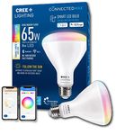 Connected Max Bluetooth + WiFi Smart LED Bulb Tunable White + Color Changing BR30 65W Indoor Flood 1pk