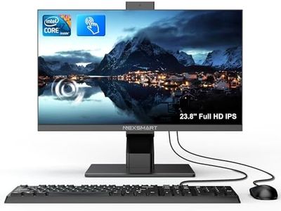 PC All-in-one Desktop Computer Touchscreen Core i7 (fino a 3,8GHz) 23,8'' FHD PC Tutto in uno 8GB RAM 512GB SSD Webcam pop-up Dual Band WiFi Blutooth Angolo dello schermo regolabile da -3° a 60°