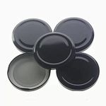 Mkd2 Rise Glass Jar Lids Only 63 mm (Black, Set of 6) For 63 mm Mouth Jars, Rust-proof, Leak Proof Airtight Metal cap