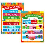 Days of the Week, Months of the Year Laminated Posters Get to Know the Calendar for Kids (17" x 23")