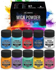 DR CRAFTY Mica Powder for Epoxy Resin, Pigment Powder - Resin Mica Powder for Candle Making, Resin Powder – Epoxy Pigment Powder for Epoxy Resin, Mica Powder for Resin, 10 Shades