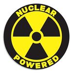 Nuclear Powered Funny Vinyl Decal Bumper Sticker Radiactive Sign For Car Truck SUV Motorcycle Body Panels EV Vehicles