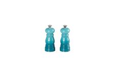 Le Creuset Petite Salt and Pepper Mill Set, 5" x 2" Each, Caribbean, Small