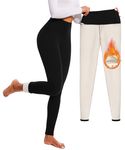 iaoja Fleece Lined Leggings Women High Waisted Winter Warm Tights Thick Thermal Workout Yoga Pants Black