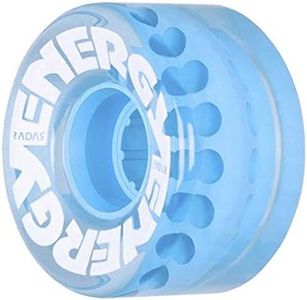 Riedell Energy 57 Wheels - Roller Skate Wheels - 4 Pack of 78A 31mm x 57mm Quad Skate Wheels | Clear Blue