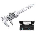 Neoteck Digital Vernier 4 inch/100mm Caliper Stainless Steel Electronic Caliper Inch/Metric Conversion Measuring Tool for Length Width Depth Inner and Outer Diameter