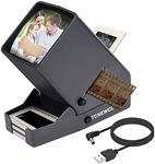 35mm Slide and Film Viewer, 3X Magnification and LED Lighted Illuminated Viewing for 35mm Slides & Film Negatives, AA Battery or USB Powered Operation (Slide and Film Viewer)