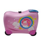 American Tourister Skittle 14 inch Plastic Hard-sided 4 Wheeler In-Line Skate Suitcase (Pink)