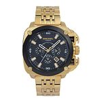 Diesel Watch for Men Bamf, Quartz Chronograph Movement, 55 mm Gold Stainless Steel Case with a Stainless Steel Strap, DZ7378