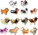 SOTOGO 14 Pieces Walking Animal Balloons Pet Dog Balloons Dog Balloon Air Walkers, Kids Gift Birthday Party Décor